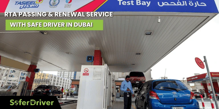 rta car passing with safer driver dubai